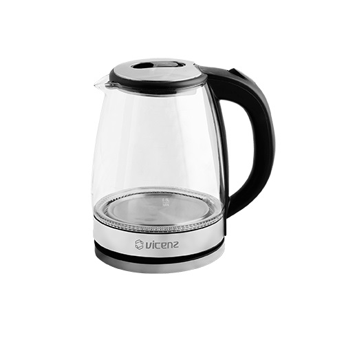 V250B کتری برقی1500وات 1/8لیتر استریکس شیشه ای مشکی ویکنز