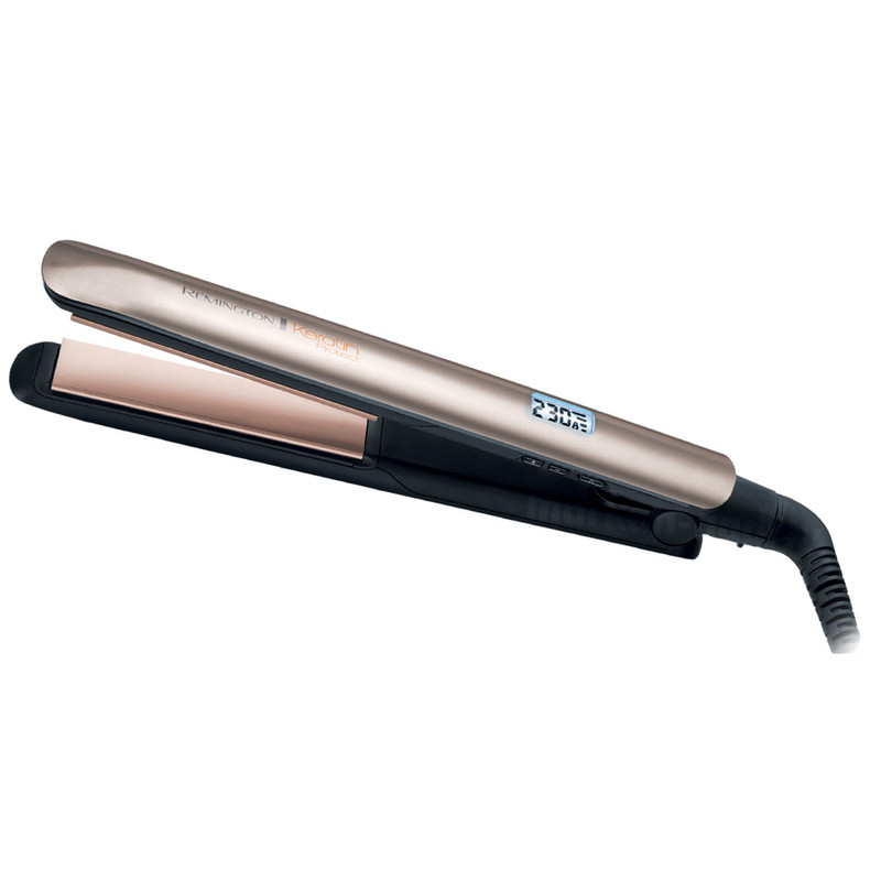 S8540 اتو مو کراتینه با صفحه سرامیک پیشرفته دارای سیستم ایمنی قفل دما -سیم چرخشی - AUTO OFF رمینگتون
